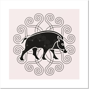 Pictish wild boar Posters and Art